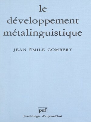 cover image of Le développement métalinguistique